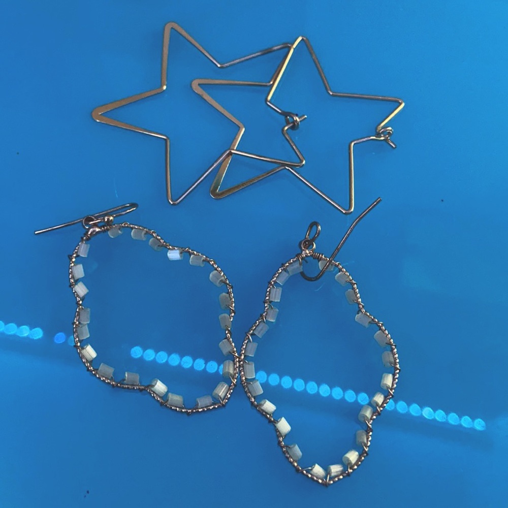 Gold earrings